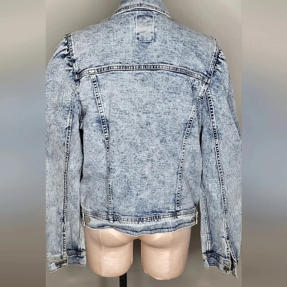 Gap Nwt New Womens Acid Wash Denim Jean Jacket Size XL Tall - Picture 7 of 12